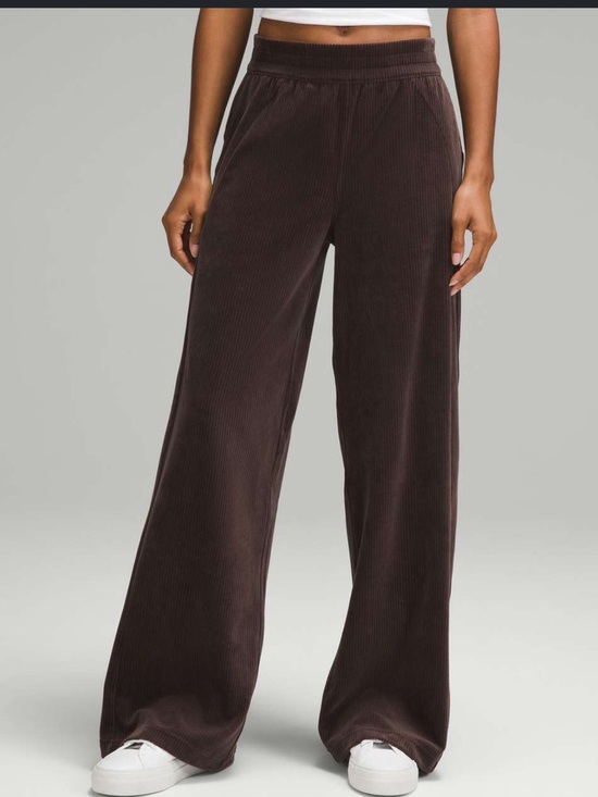 lululemon athletica Pants - lululemon athletica Brown Velvet Cord Wide-Leg Pants